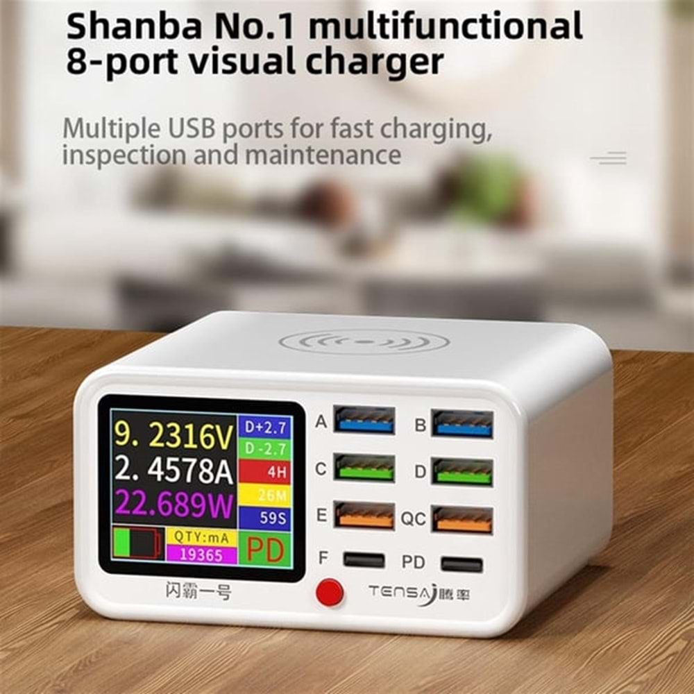 ÇOKLU USB ŞARJ 8 PORT (TENSA)