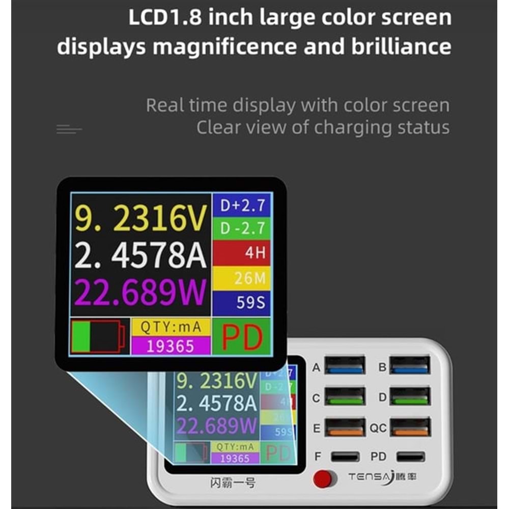 ÇOKLU USB ŞARJ 8 PORT (TENSA)