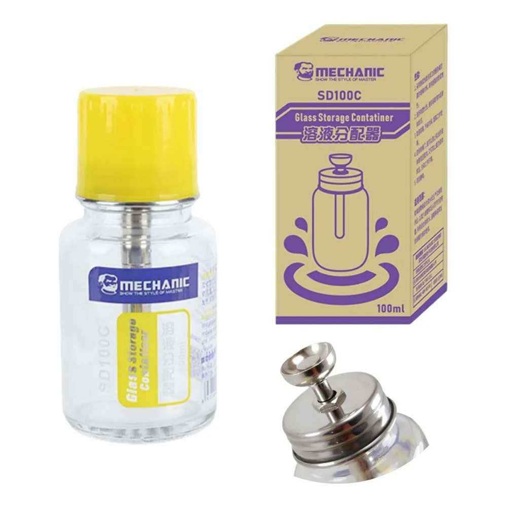 TİNER BİDONU 100 ML CAM MECHANIC